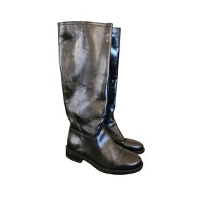 Bata Italian Leather Black Knee High Boots Women Size 6 US / IT 36, Quiet Luxury